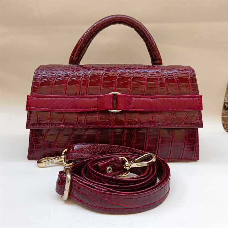 Moss Maroon colored Handbag