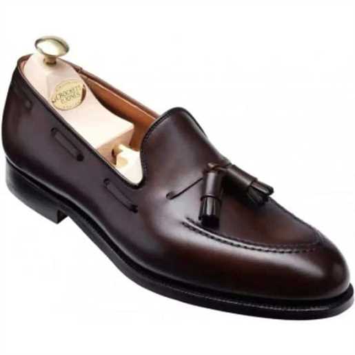 Moss Coffee Brown Tassel Loafers